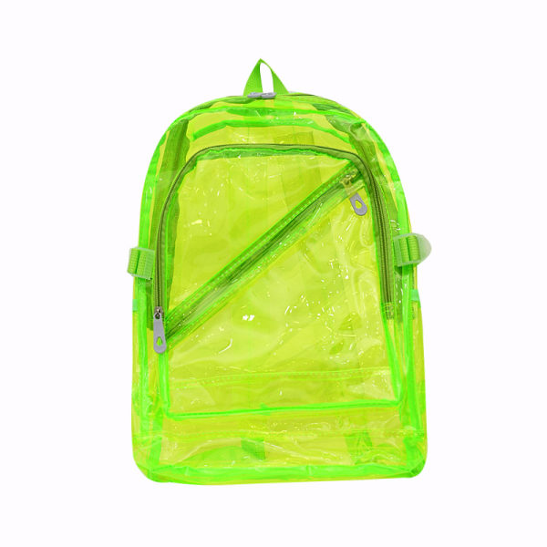 IC Transparent ryggsäck for kvinner Gjennomsiktig PVC-ryggsäck Grön