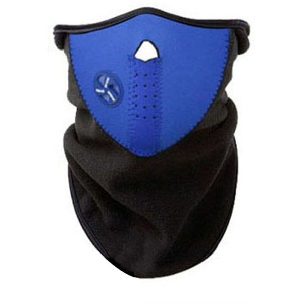 IC Skidåkning, motorcykel, cykel, haklapp, UV, fleece dammmask (blå One Size)
