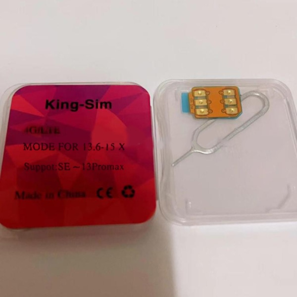 IC 1st King-sim/LTE upplåsningskortklistermärke iphone 6/7/8/XS/XR/