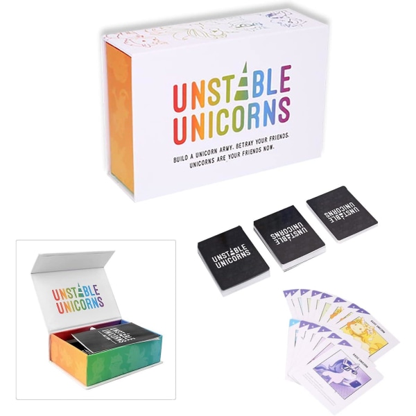6-pakning Unstable Unicorn Solitaire Game Set - Strategispill for voksne, for å supplere Base Unstable Unicorn Solita