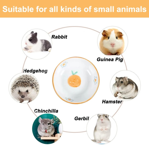 IG 2st Hamster Matkål, Smådjur Keramisk Mat- ja Vattenskål