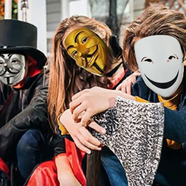 IC Mask Kostyme Tilbehør Halloween Maske Hvit