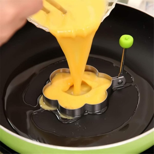 4 st rostfritt stål 5-stil stekt ägg pannkaka form