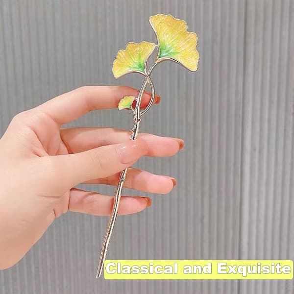 IC Ginkgo biloba blad Hårnåle Hårpinde til langt hår 2 pak