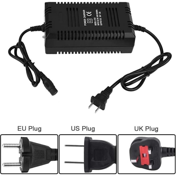 Forseglet Bly-Syre Batterioplader 36V 1.8A Output med Opladningsindikator til Elektrisk Scooter Ebike EU Stik..DEBUNS