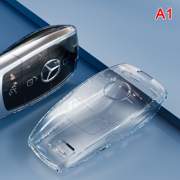 IC TPU Transparent Bilnyckelskydd för Benz Class Nyckelskal Pr A1