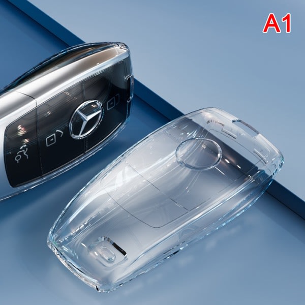 IC TPU Transparent Car Key Case Cover för Benz Class Key Shell Pr A1