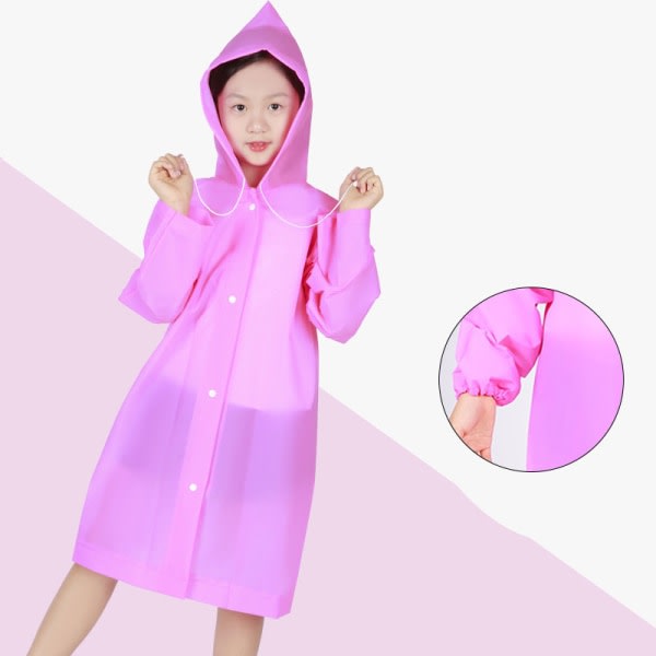 IC Tecknade regnrockar för barn lekplats för regnkläder för barn S Pink