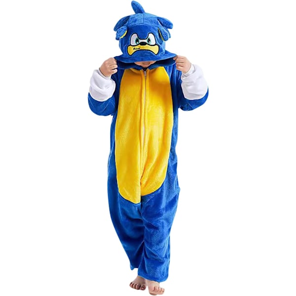 Børne/Unisex Fancy Dress Dyrekostume Onesie Pyjamas Jumpsuit Cosplay Kigurumi Jul Halloween Fancy Dress Sonic 2 120