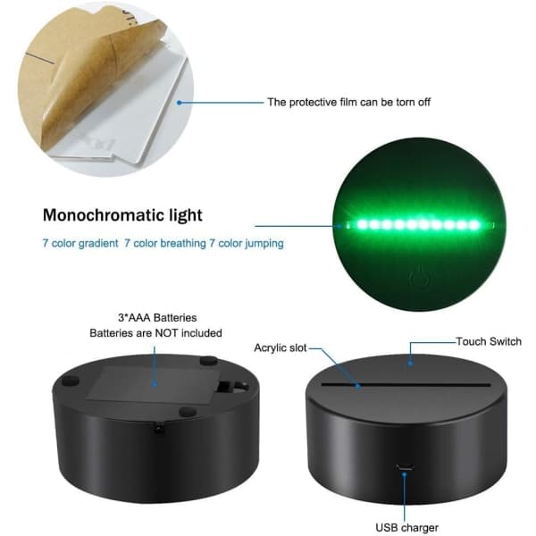 IC 3D Illuusio Yövalo LED Hevosvalo Lapsille Lapsille