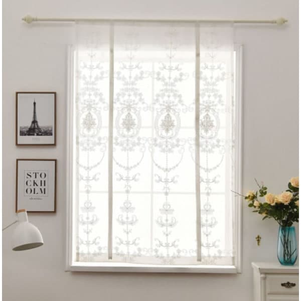 IC Rullgardin vit transparent spetsgardin kök bistro BxH 80x120cm