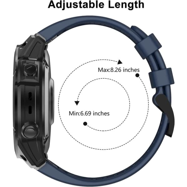 Klockarmband Silikon (Digitalklocka etc) - Flera storlekar 22 mm