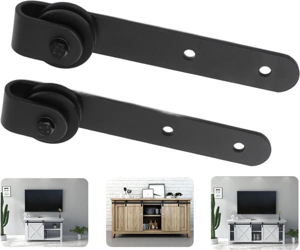 delar - Barn Door Hardware Kit - Sliding Door Hardware - Sliding Door System - with - Door Guide - Attic Door - Barn Door - Rail System