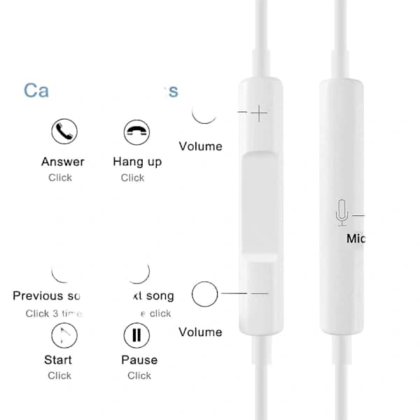 Kablede hovedtelefoner til iPhone, kablede hovedtelefoner, øretelefoner.pa