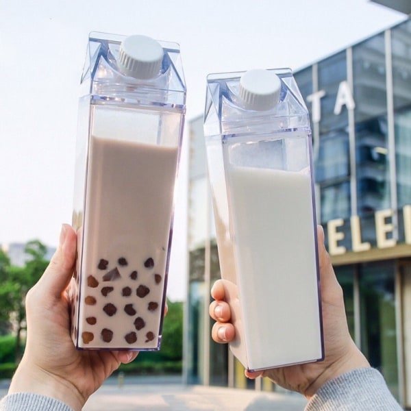 IC 16,9 oz / 33,8 oz (500 ml/1 000 ml) vattenflaska för mjölkkartong A
