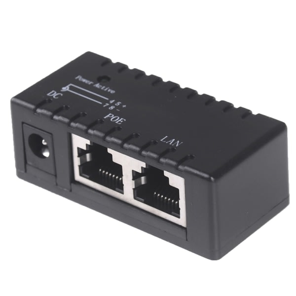 IC 2st passiv POE-injektor til IP-kamera VoIP-telefon Netwrok AP d Black One Size