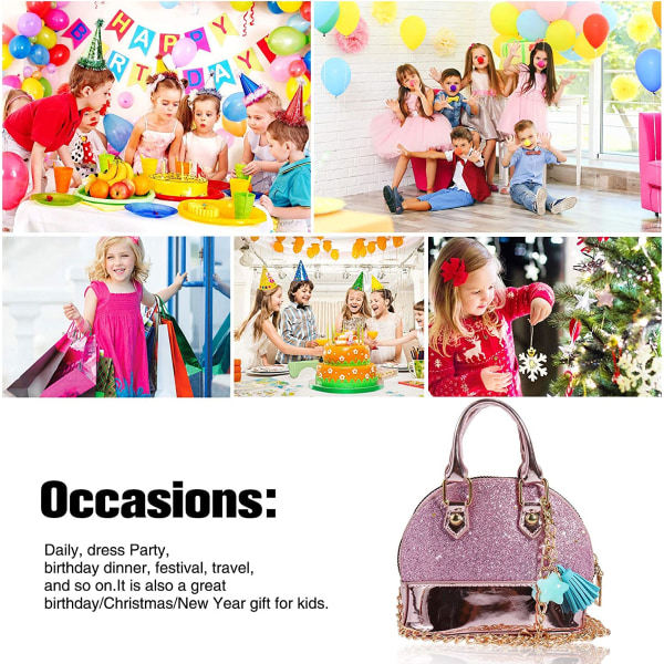 IC Paljetter Handväskor Mini Princess Handväska Skalformad Crossbody-väska