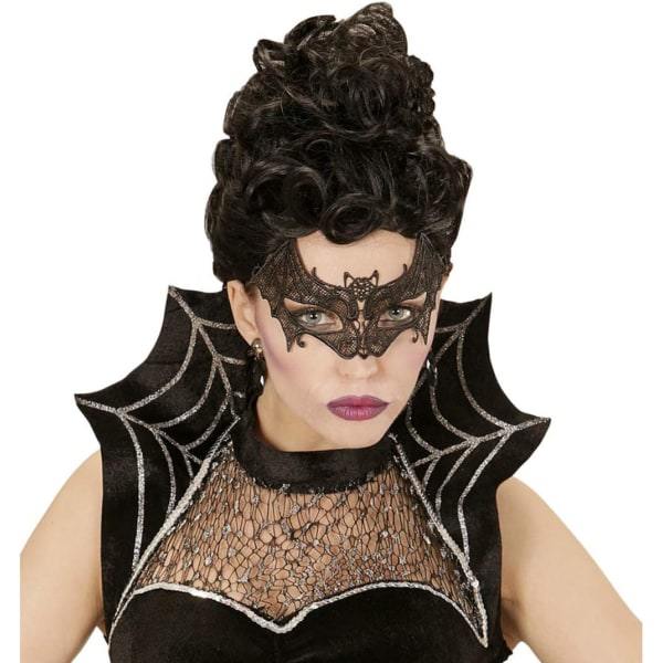 IC Maskerade Maske i Spids - Maskerademaske Halloween Sort