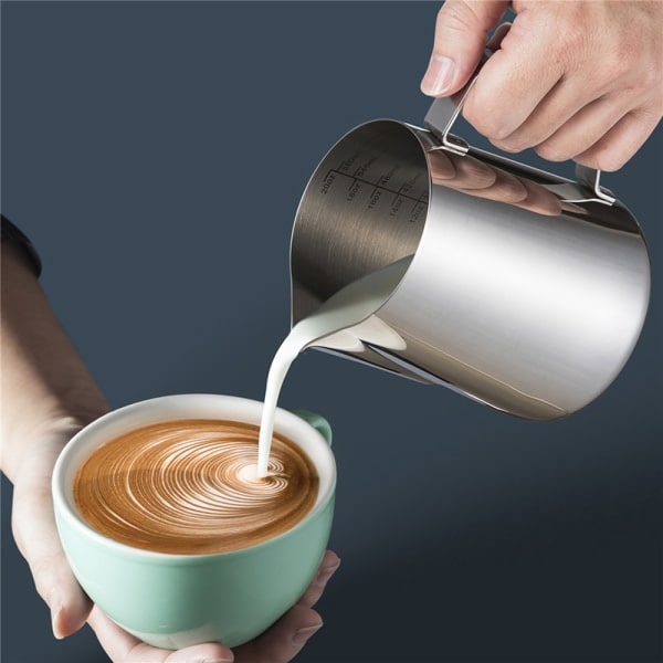 IC Rustfrit Stål Mælkeskummende Kande Espresso Kaffe Barista 600ml