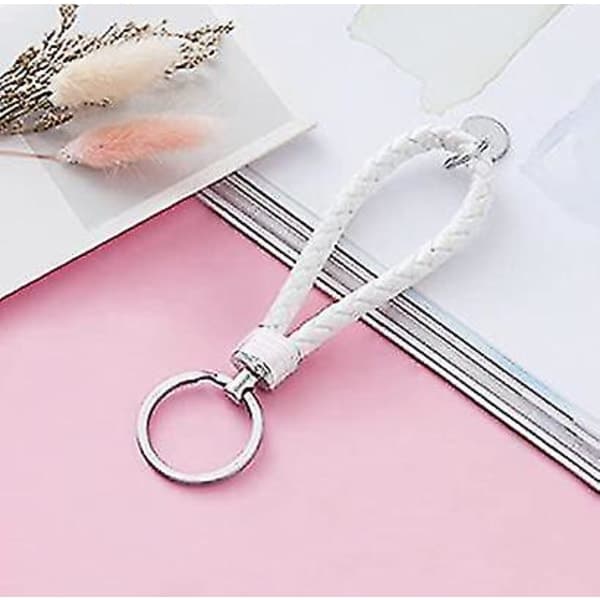 2-pack Nyckelringar Handgjorda Lädernyckelhållare IC