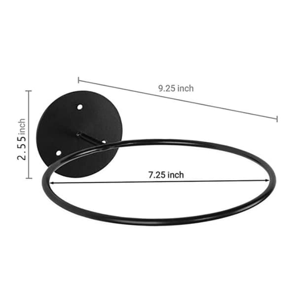 IC Væghængt Basketboldholder Jern Multifunktionsfodbold Sort One Size
