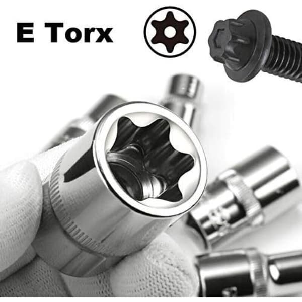 14-delars E4-E24 E-Torx Sexkantshona Torx Hylsnyckelsats..DEBUNS