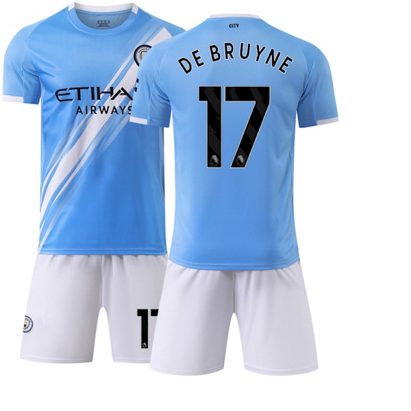 -26 ny sportsdrakt 17 De Bruyne klubb fotballdrakt nr. 9 Haaland Manchester City hjemmedrakt Manchester City home number 20 #28
