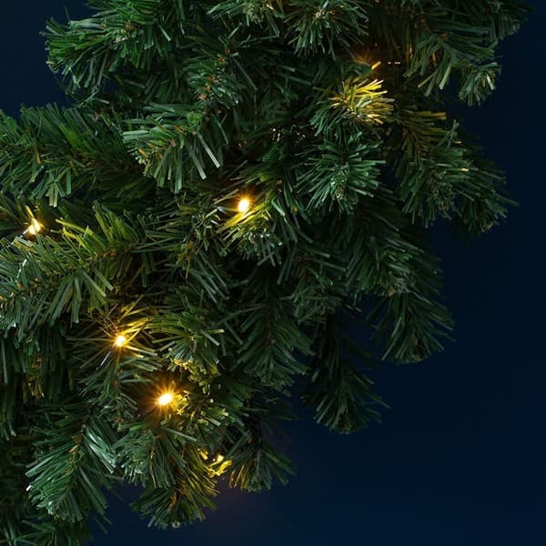 Julekrans 30/40/50 cm med LED-lys – Dørdekorasjon Innendørs/Utendørs 50cm with Light String