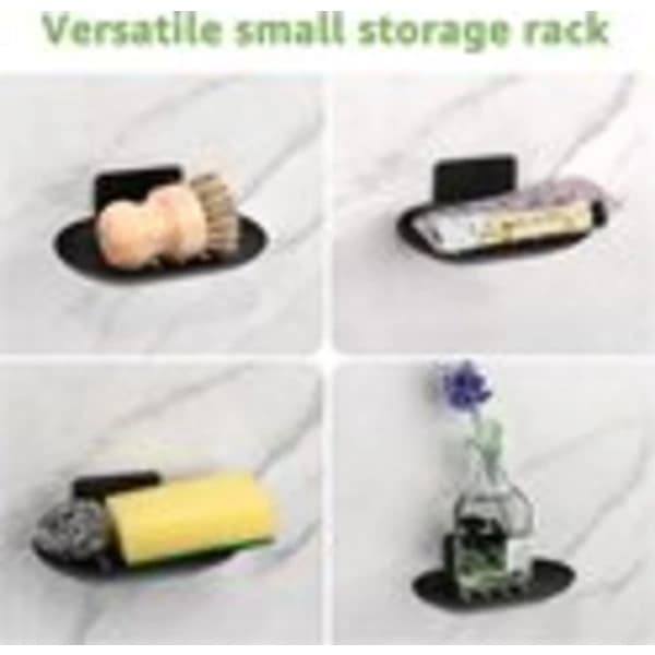 Self-adhesive wall-mounted soap dish, soap dish with drip tray, stainless steel drain holder, no drilling required.