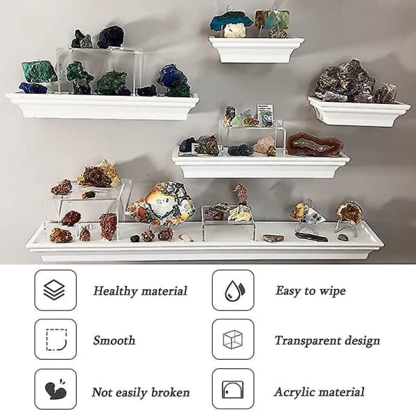6 stk Akryl Display Hylle Godteri Dessert Samlefigurer