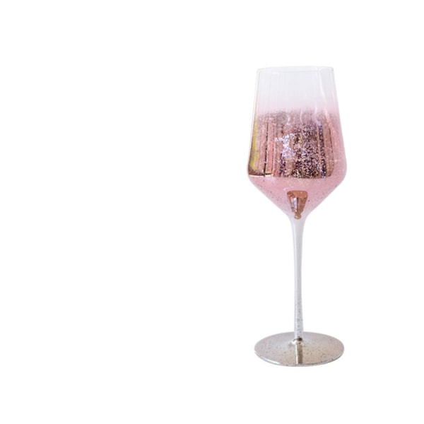 Kristallglas Rödvinsglas, Starry Tall Nordic Style Pink