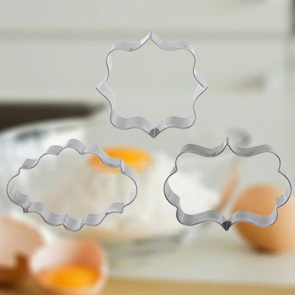 3 stk. kageforme i rustfrit stål Kreativ fotorammeform til kage