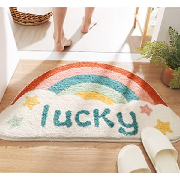 IC Lucky Rainbow Halvcirkelformad Husentrématta 45*75cm