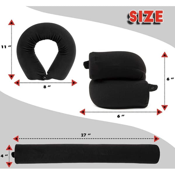 Memory Foam Rejsepude Foldbar Nakkestøtte til Fly Bus Tog Kontor Grå