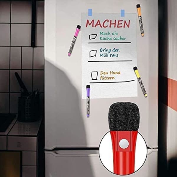 IC 12 st magnetiska whiteboardpennor Eraser Dry Wipe Outline Marker Pen