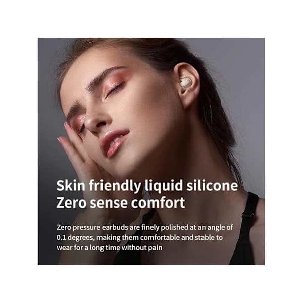 Sovhörlurar Bluetooth 5.3 Brusreducerande True Wireless Lämpliga för sidosovare Vit YEMAESRE