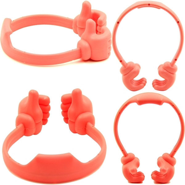 IC Universal Fleksibel Tommel Smartphone Tablet Holder - Lysende Rød