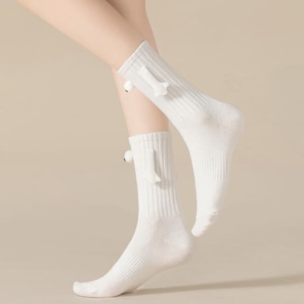IC 2 par håndstrømper, par magnetiske håndstrømper, unisex hvit