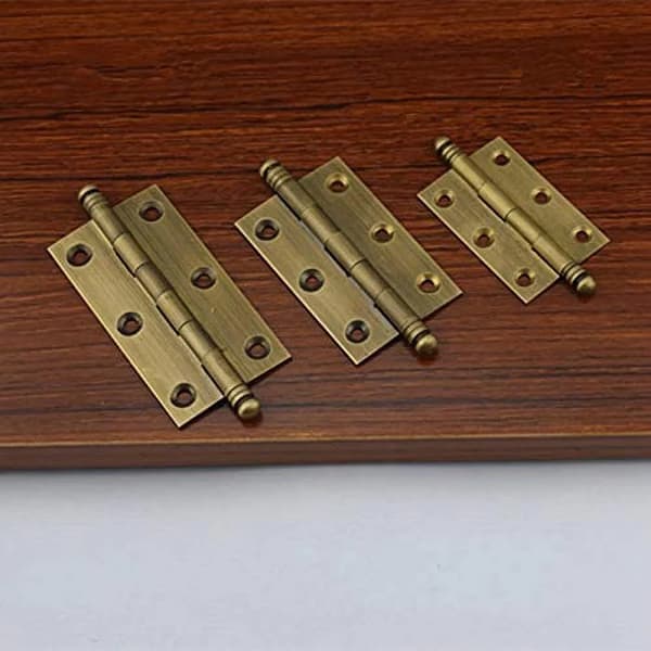 2-pak dekorative stabelhængsler til køkkenskabsdøre, antik messing bronze finish 3 Inch