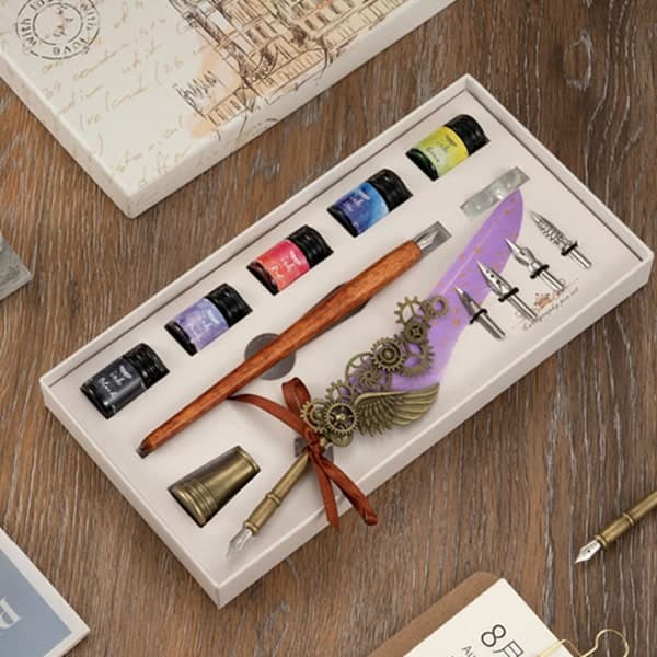 IC Vintage kalligrafi Dip Pen Set Trepennsett i tre Present til barn
