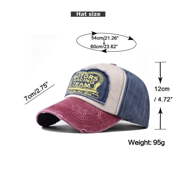 IC Cap Herr & Dam Bomuld, Baseball Cap, Uden Deformation, Blød og Original-Rød