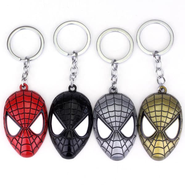 Spiderman Maske Logo Nøglering Legering Halskæde (Rød) IC