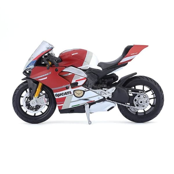 IC Ducati Panigale V4S motorcykelmodell leksaksbil simulering legerad motorcykel prydnad