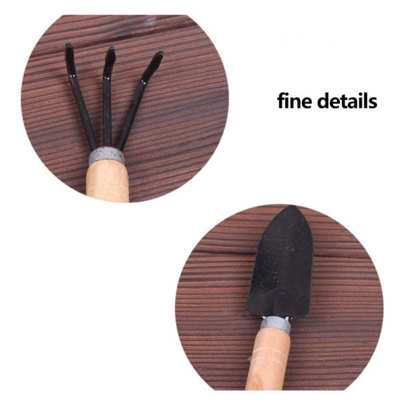 IC Set spade for små hender hageredskaper tredelt mini sukkulent plante løsning blomst spade - stor