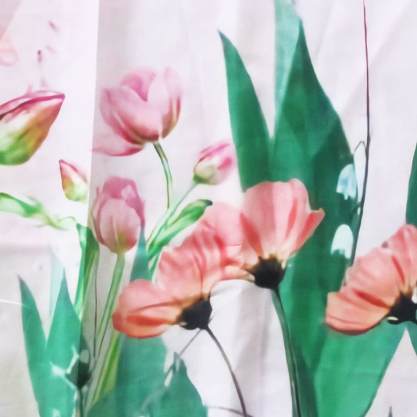 IC Dusjforheng, Grønne blader Dusjforheng, Blomstrete Dusjforheng - 72\" Bred x 72\" Lang, med 12 kroker, Vektet kant, Dusjforheng for baderom
