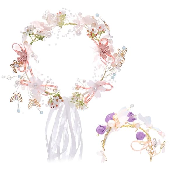 Huvudband och handblomma för kvinnor, bröllopsblommor