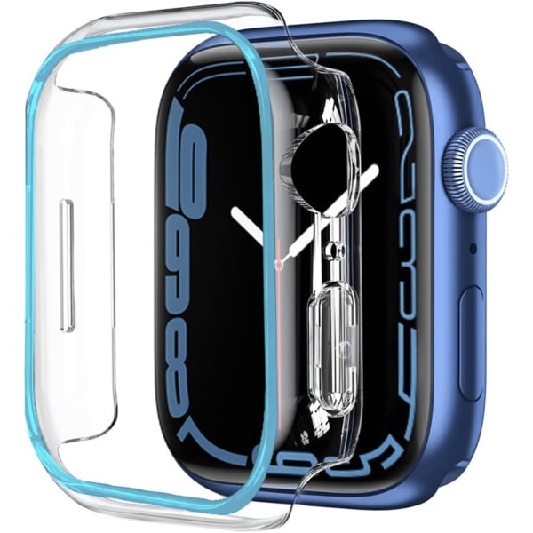 2 pakkauksen case, joka on yhteensopiva Apple Watch Series 7 45 mm, klar lysande IC