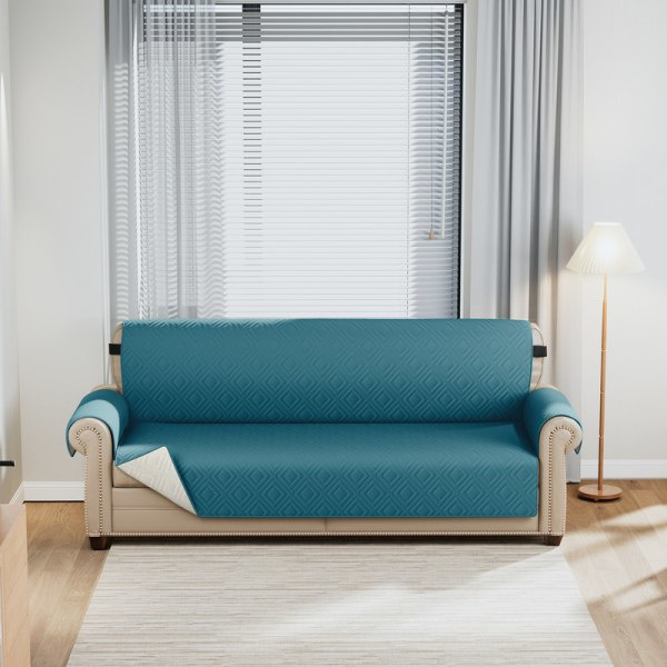 IC Vanntett og sklisikkert sofatrekk med elastiske bånd Vaskbart sofatrekk Grønn Trekk til dobbel sofa