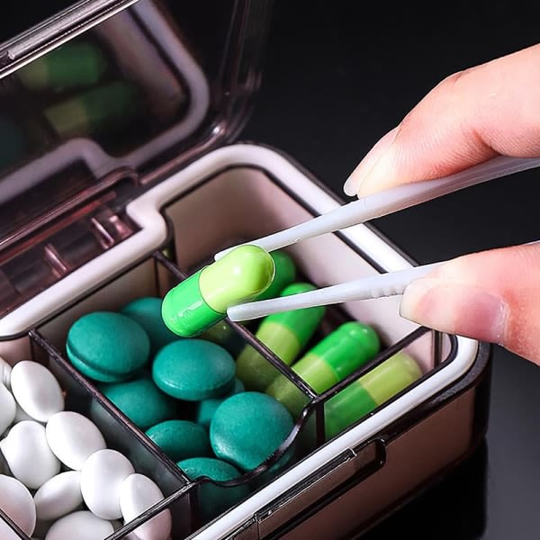 IC Pill ter Dispenser Medicin Organizer tabletter etui Blå