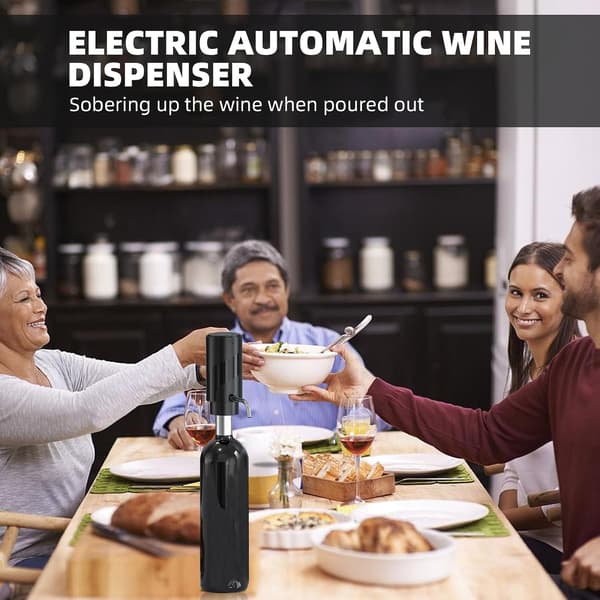 Elektrisk Vinatomiserare USB Uppladdningsbar - Automatisk Dekanterare Svart ABS